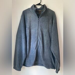 Gray Oversized Fleece Full Zip Jacket Men’s Size Large